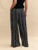 Black Wave Print Zeena Trousers sold by Nobody's Child