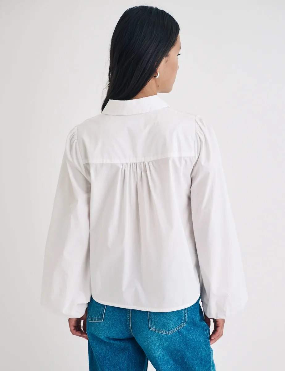 White Balloon Sleeve Shirt sold by Nobody's Child product image thumbnail 4