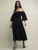 Black Maxine Bardot Midi Dress sold by Nobody's Child