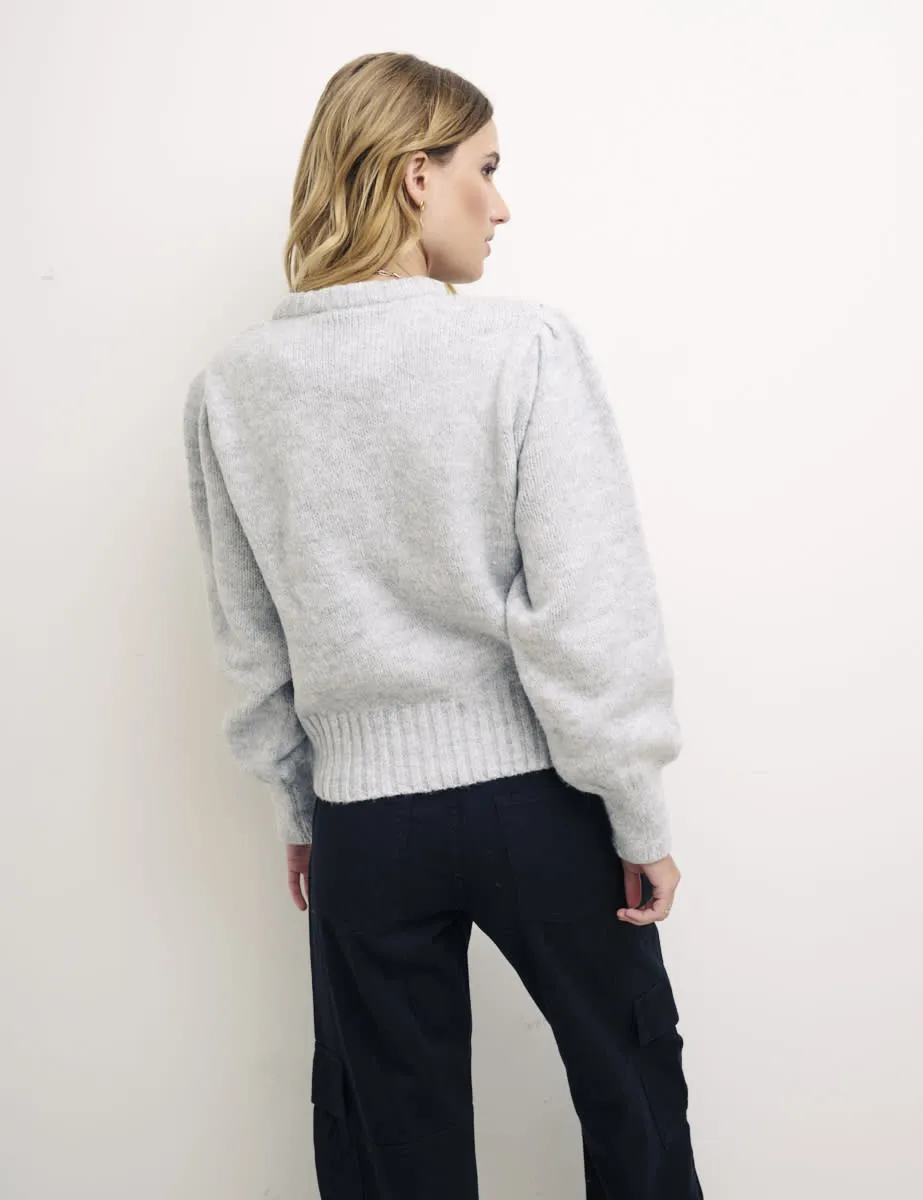 Volume Sleeve Pointelle Panel Jumper sold by Nobody's Child product image thumbnail 4