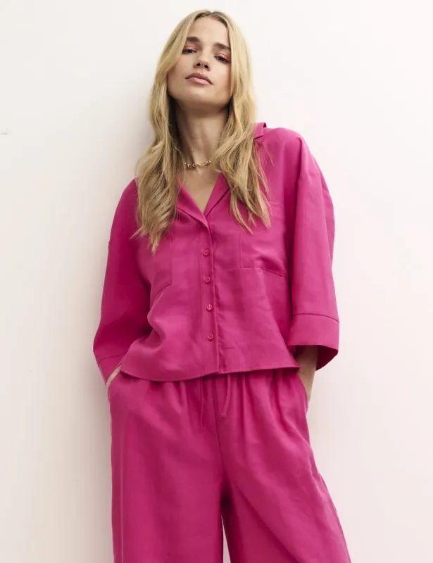 Hot Pink Oversized Boxy Shirt sold by Nobody's Child
