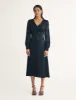 Black Floral Jacquard Tasha Midi Dress sold by Nobody's Child