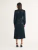 Black Floral Jacquard Tasha Midi Dress sold by Nobody's Child
