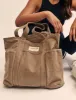 Khaki Green Canvas Tote Bag sold by Nobody's Child