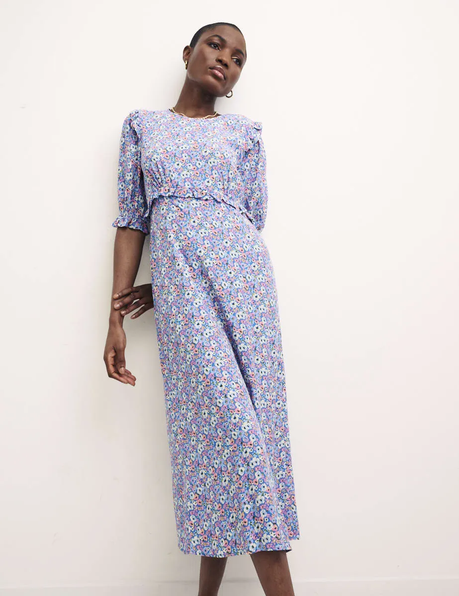 Ditsy Blue Felicia Midi Dress sold by Nobody's Child product image thumbnail 3