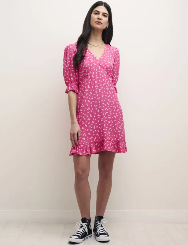 Pink Ditsy Floral Delilah Mini Dress sold by Nobody's Child