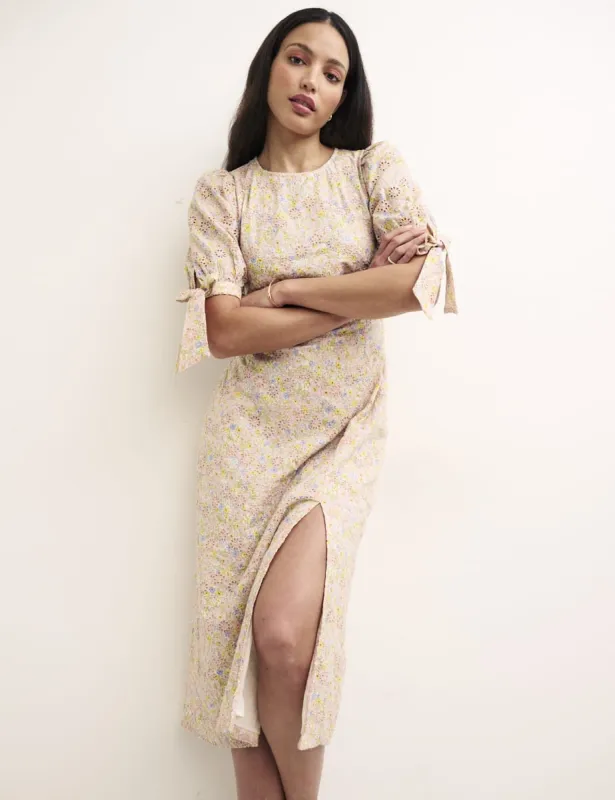 Petite Broderie Esme Midi Dress sold by Nobody's Child