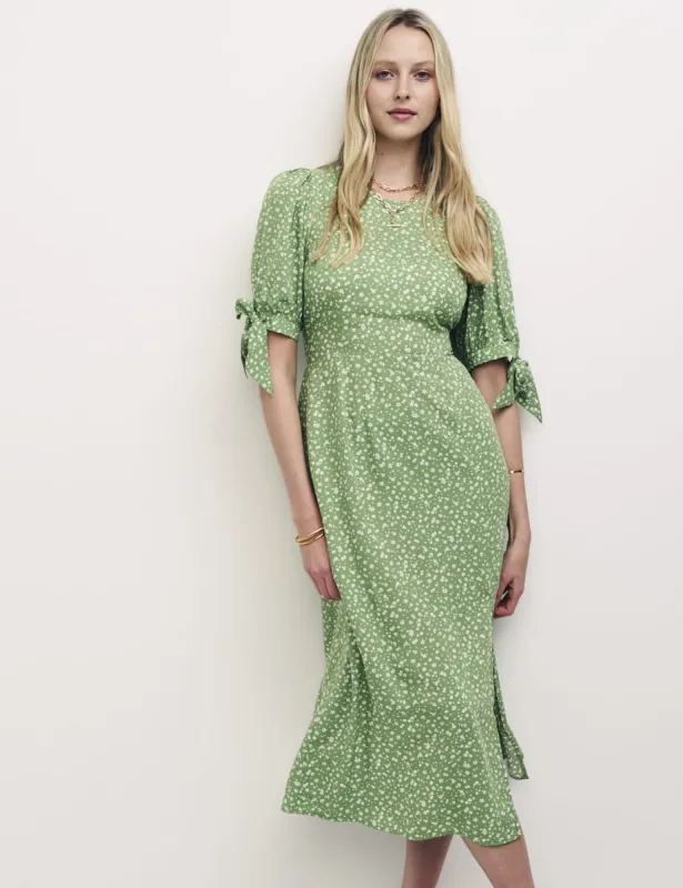 Petite Green Floral Esme Midi Dress sold by Nobody's Child