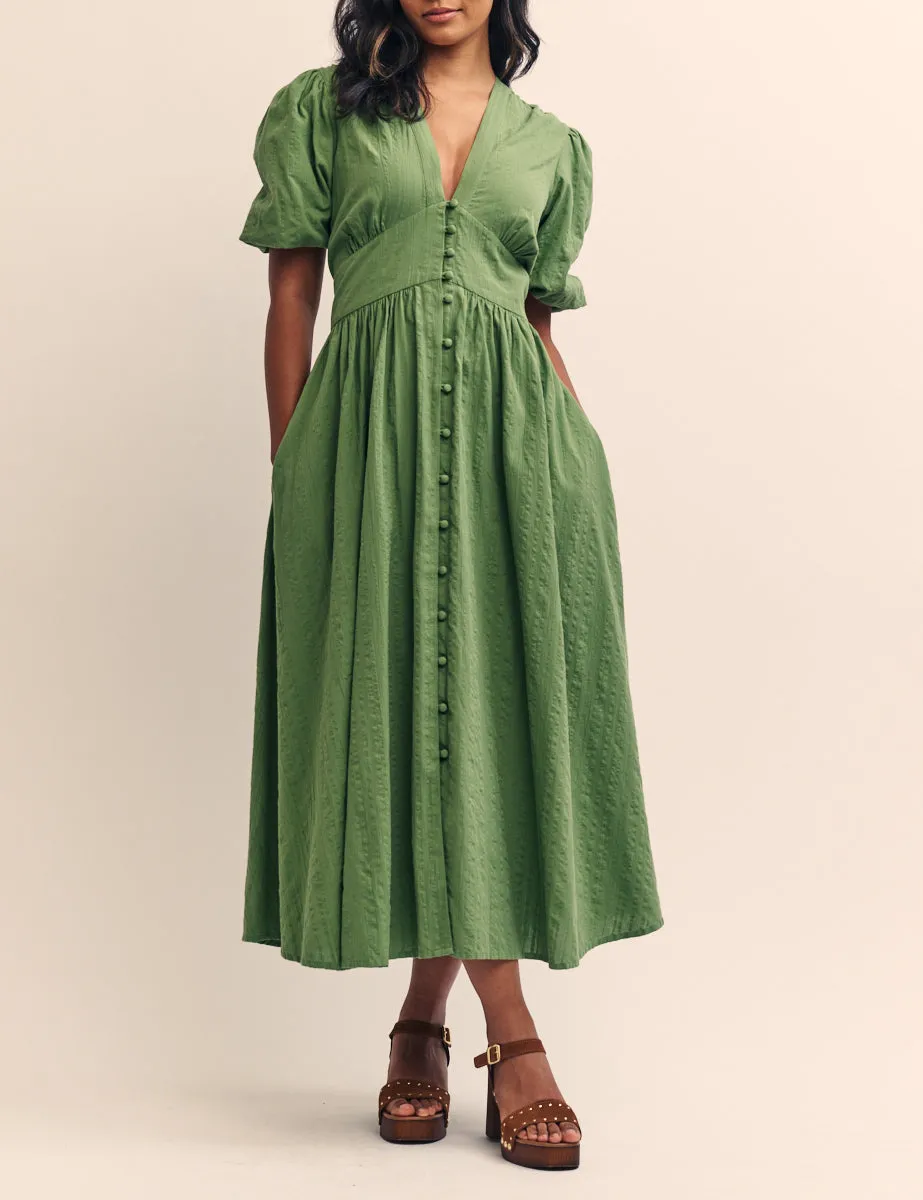 Green Starlight Midi Dress sold by Nobody's Child