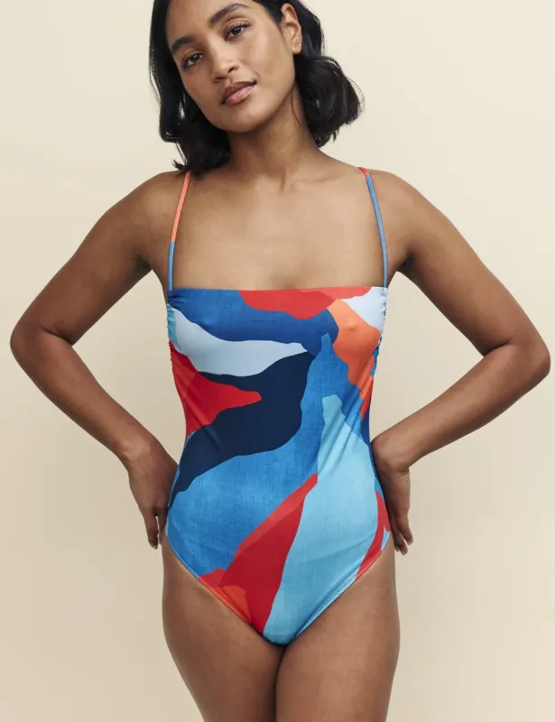 Abstract Print Tie Back Swimsuit sold by Nobody's Child