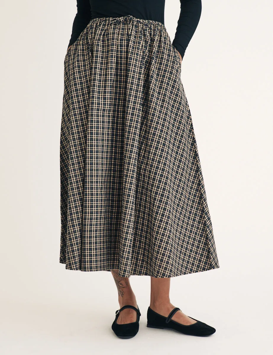 Black Check Midi Skirt sold by Nobody's Child product image thumbnail 3