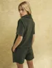 Khaki Towelling Short Sleeve Shirt sold by Nobody's Child