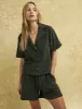 Khaki Towelling Short Sleeve Shirt sold by Nobody's Child