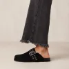 Alohas Black Halia Leather Mules sold by Nobody's Child