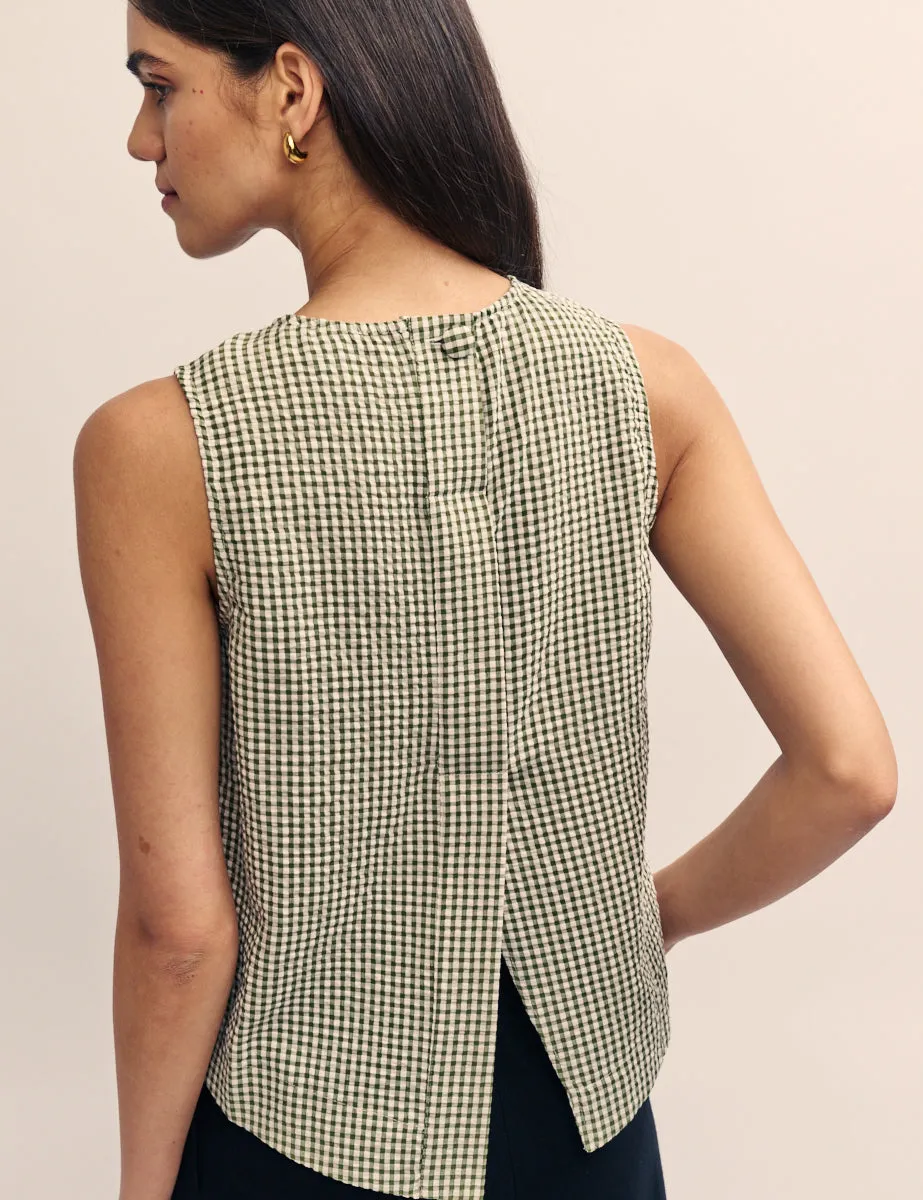 Green Gingham Swing Top sold by Nobody's Child product image thumbnail 3