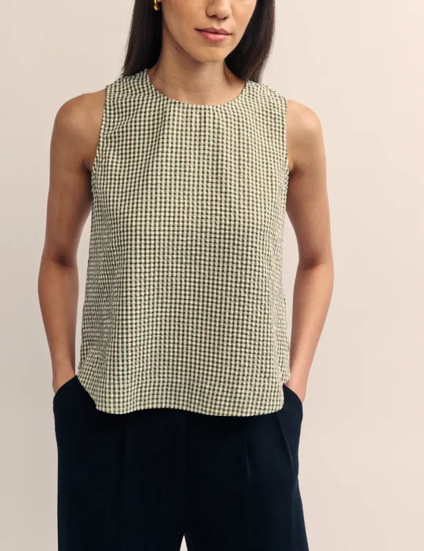 Green Gingham Swing Top sold by Nobody's Child