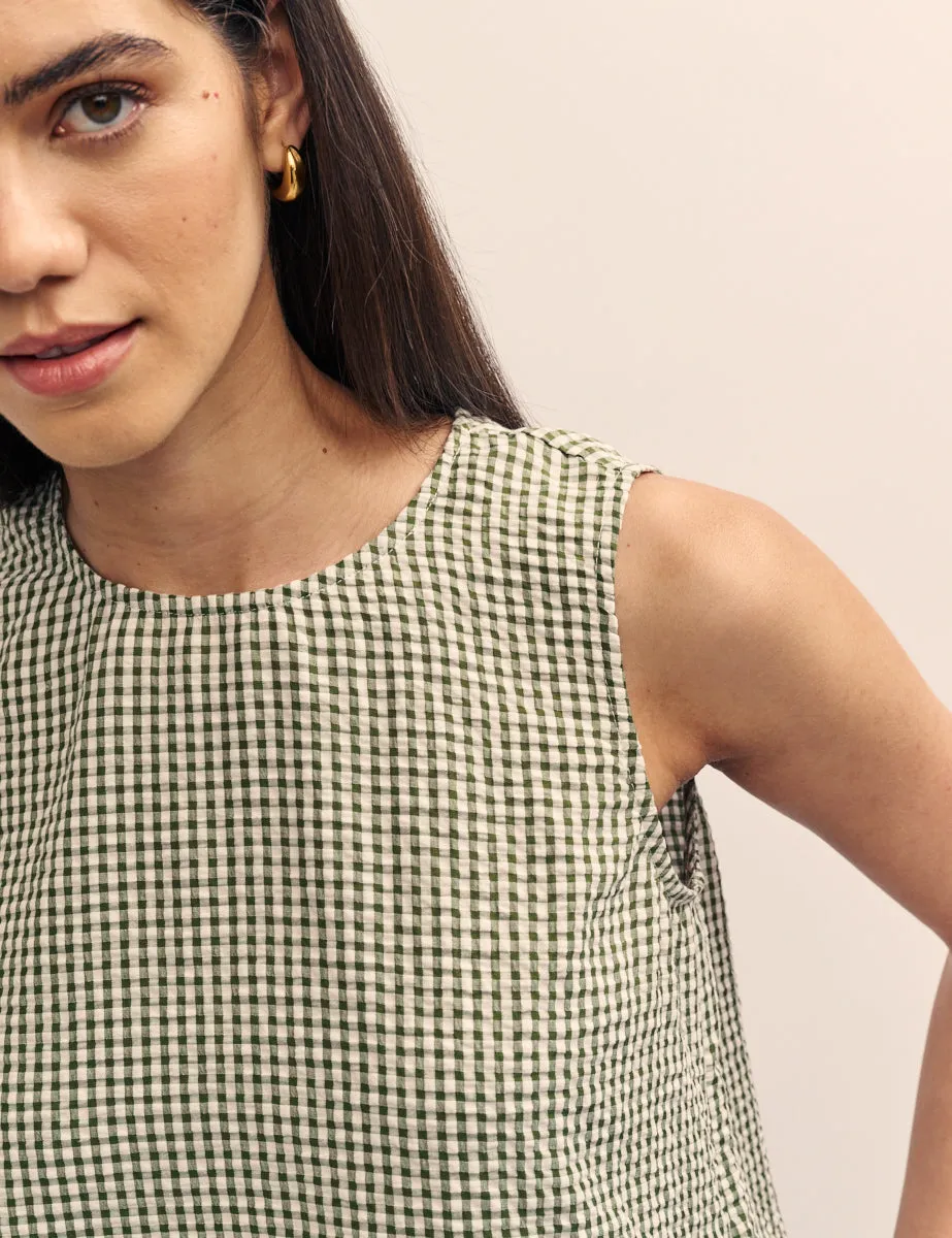 Green Gingham Swing Top sold by Nobody's Child product image thumbnail 2