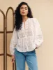 White Cutwork Detail Blouse sold by Nobody's Child
