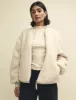 Cream Borg Fleece Reversible Bomber Jacket sold by Nobody's Child