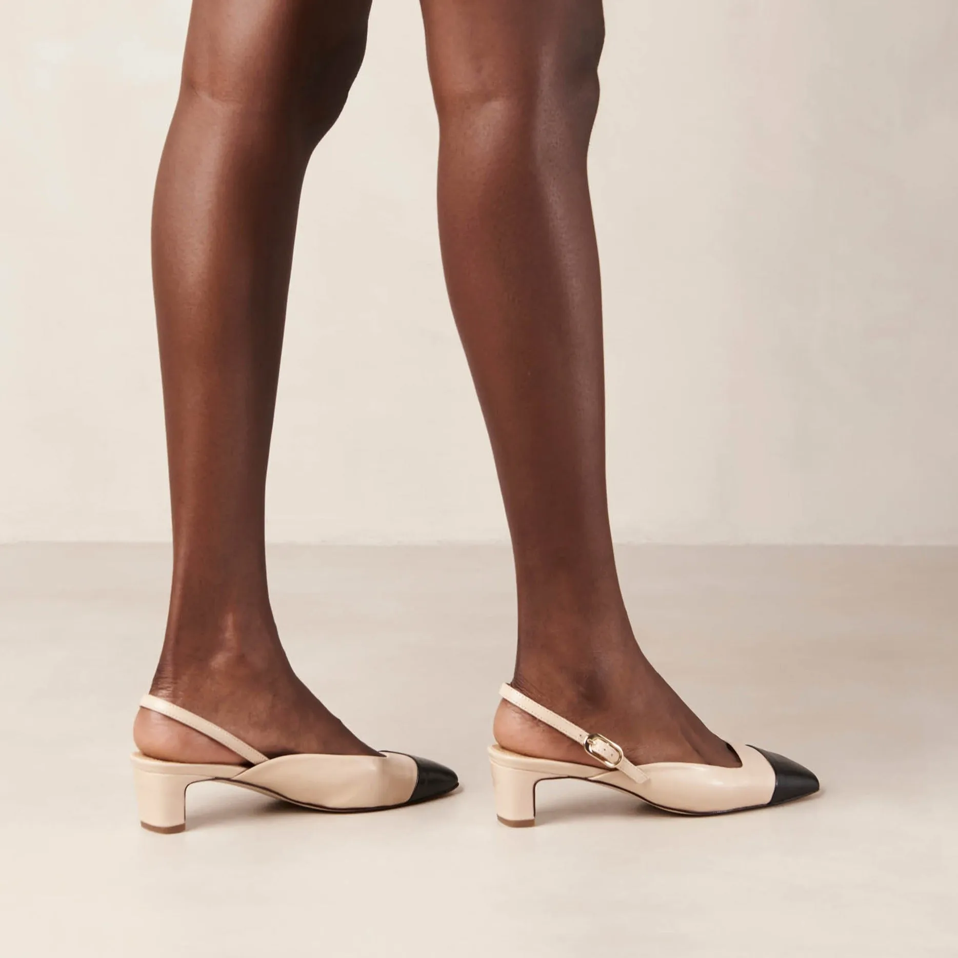 Alohas Cream Lindy Leather Heels sold by Nobody's Child product image thumbnail 3