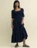 Navy Smock Elsa Midaxi Dress sold by Nobody's Child