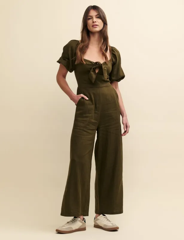 Khak Simone Jumpsuit sold by Nobody's Child