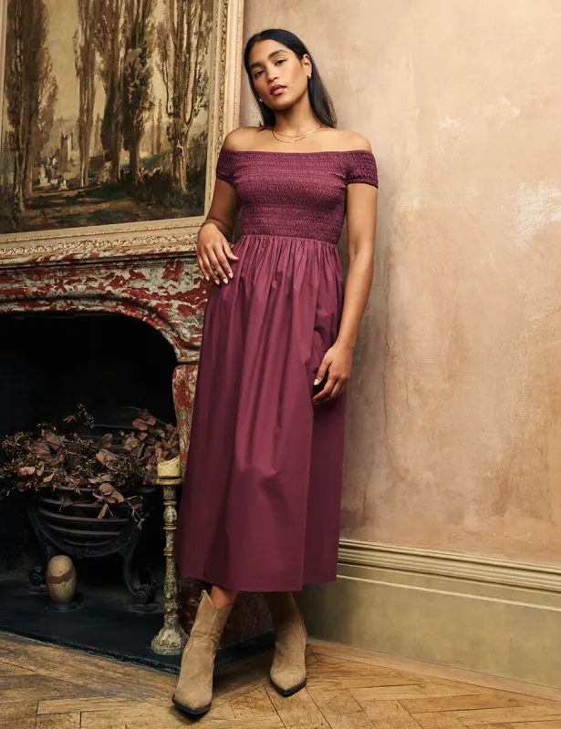 Plum Bardot Amanda Midaxi Dress sold by Nobody's Child