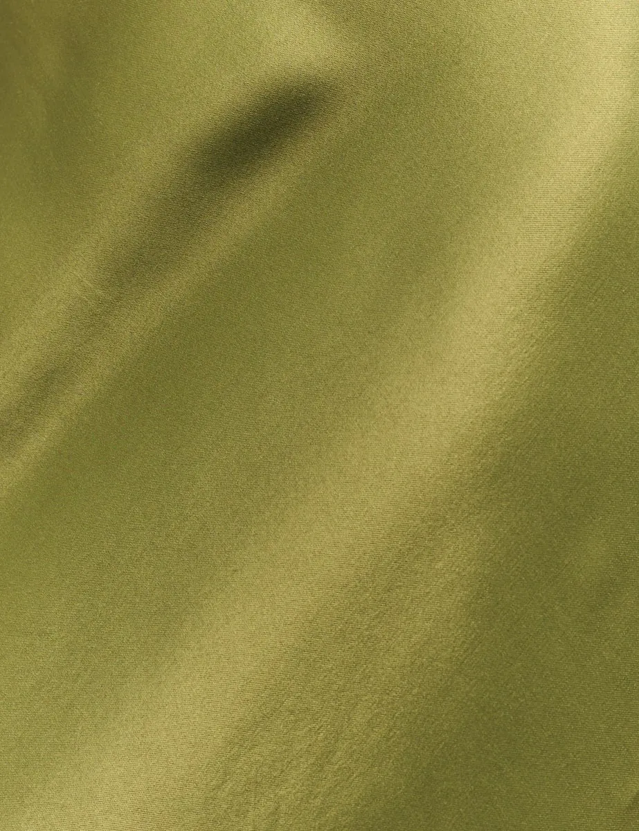 Olive Green Mila Satin Maxi Skirt sold by Nobody's Child product image thumbnail 4