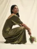 Olive Green Satin Bridesmaid Becca Midaxi Dress sold by Nobody's Child