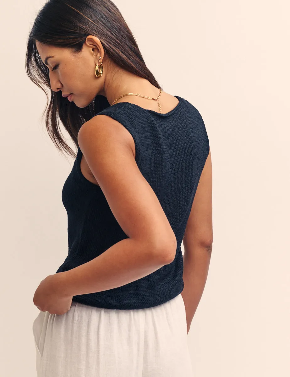 Black Relaxed Knitted Vest sold by Nobody's Child product image thumbnail 4