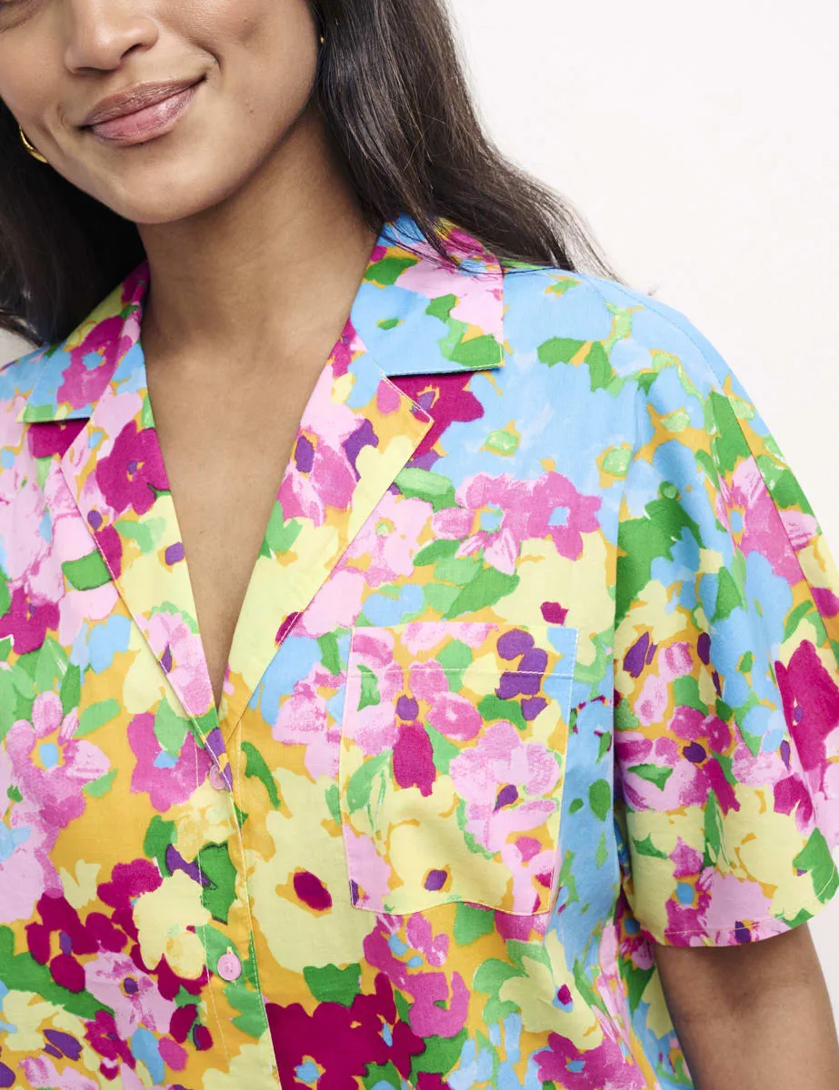 Floral Oversized Short Sleeve Shirt sold by Nobody's Child product image thumbnail 4