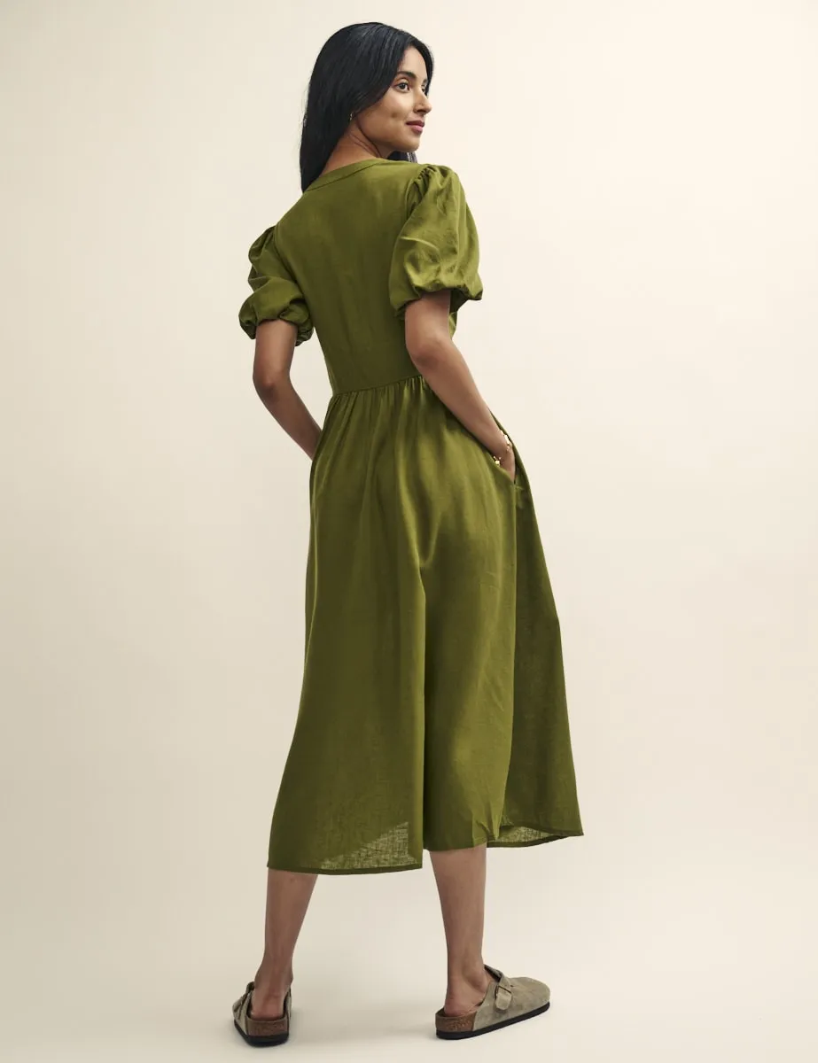 Khaki Green Starlight Midaxi Dress sold by Nobody's Child product image thumbnail 4