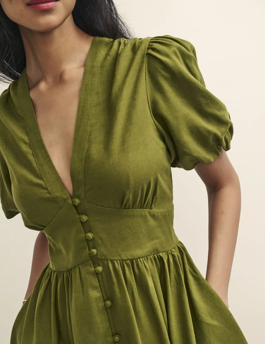 Khaki Green Starlight Midaxi Dress sold by Nobody's Child product image thumbnail 2