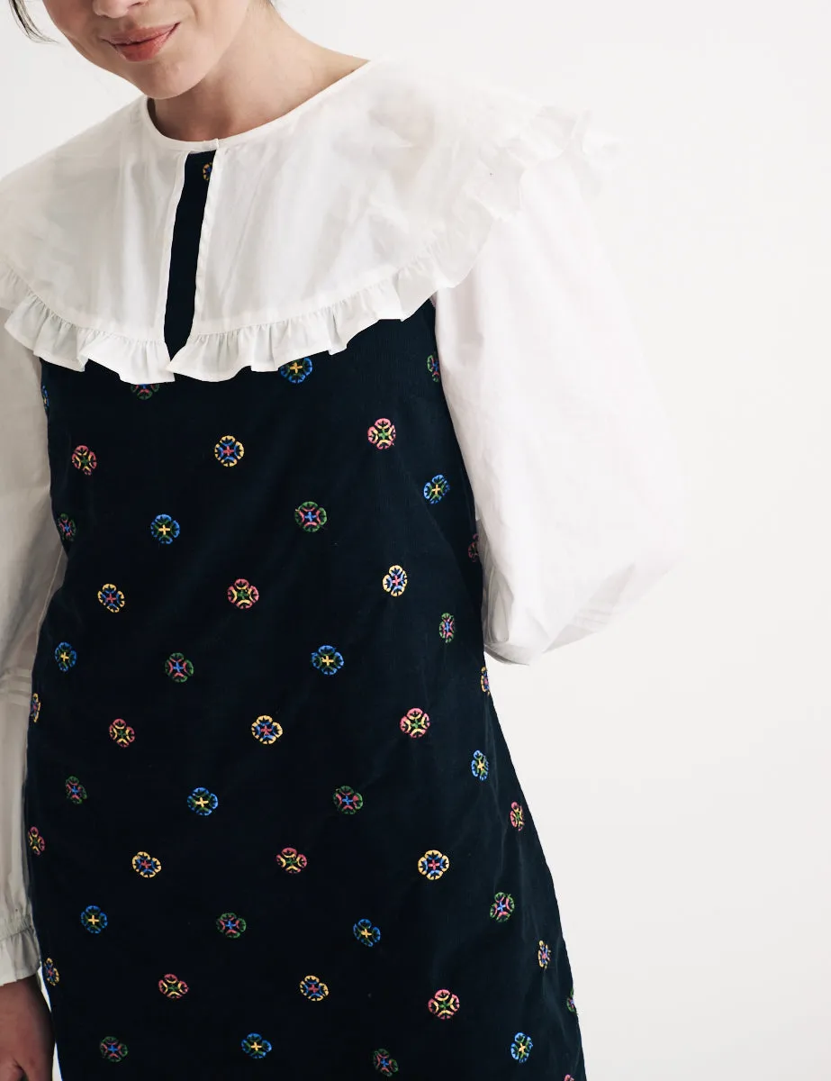 Black Cord Pepper Mini Pinafore Dress sold by Nobody's Child product image thumbnail 3