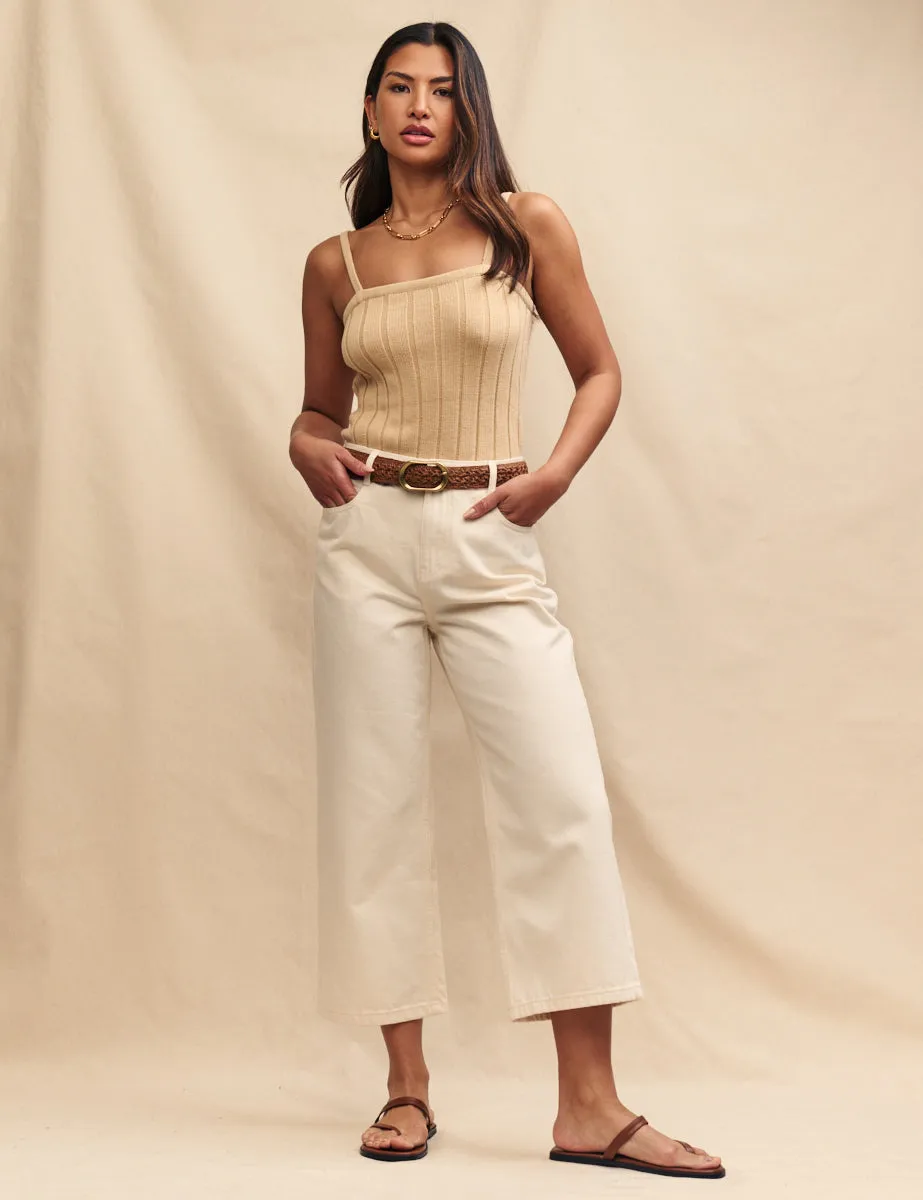 Beige Wide Rib Cami Top sold by Nobody's Child product image thumbnail 3