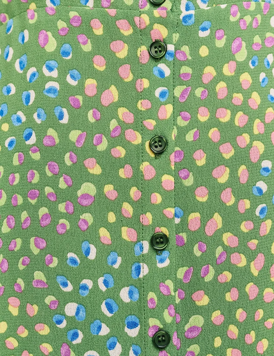 Green Spot Daisy Midi Shirt Dress sold by Nobody's Child product image thumbnail 4