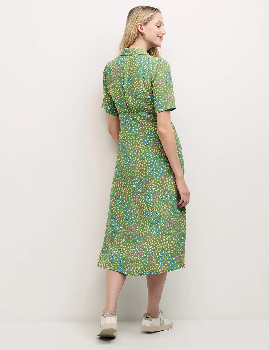 Green Spot Daisy Midi Shirt Dress sold by Nobody's Child product image thumbnail 3