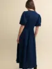 Navy Blue Starlight Midaxi Dress sold by Nobody's Child