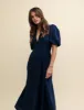 Navy Blue Starlight Midaxi Dress sold by Nobody's Child
