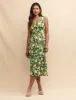 Petite Green Lemon Print Sandra Midi Dress sold by Nobody's Child