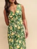 Petite Green Lemon Print Sandra Midi Dress sold by Nobody's Child