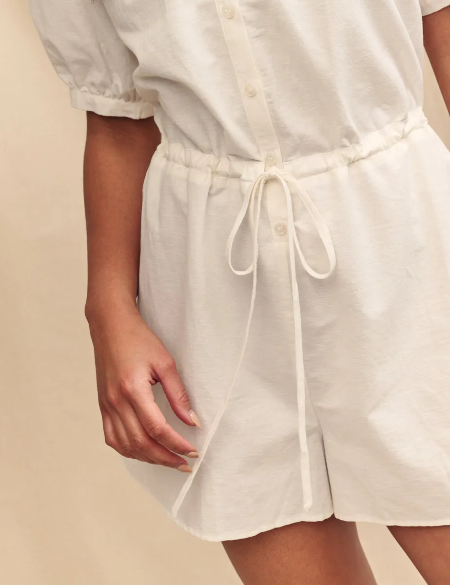 White Tie Waist Playsuit sold by Nobody's Child product image thumbnail 2