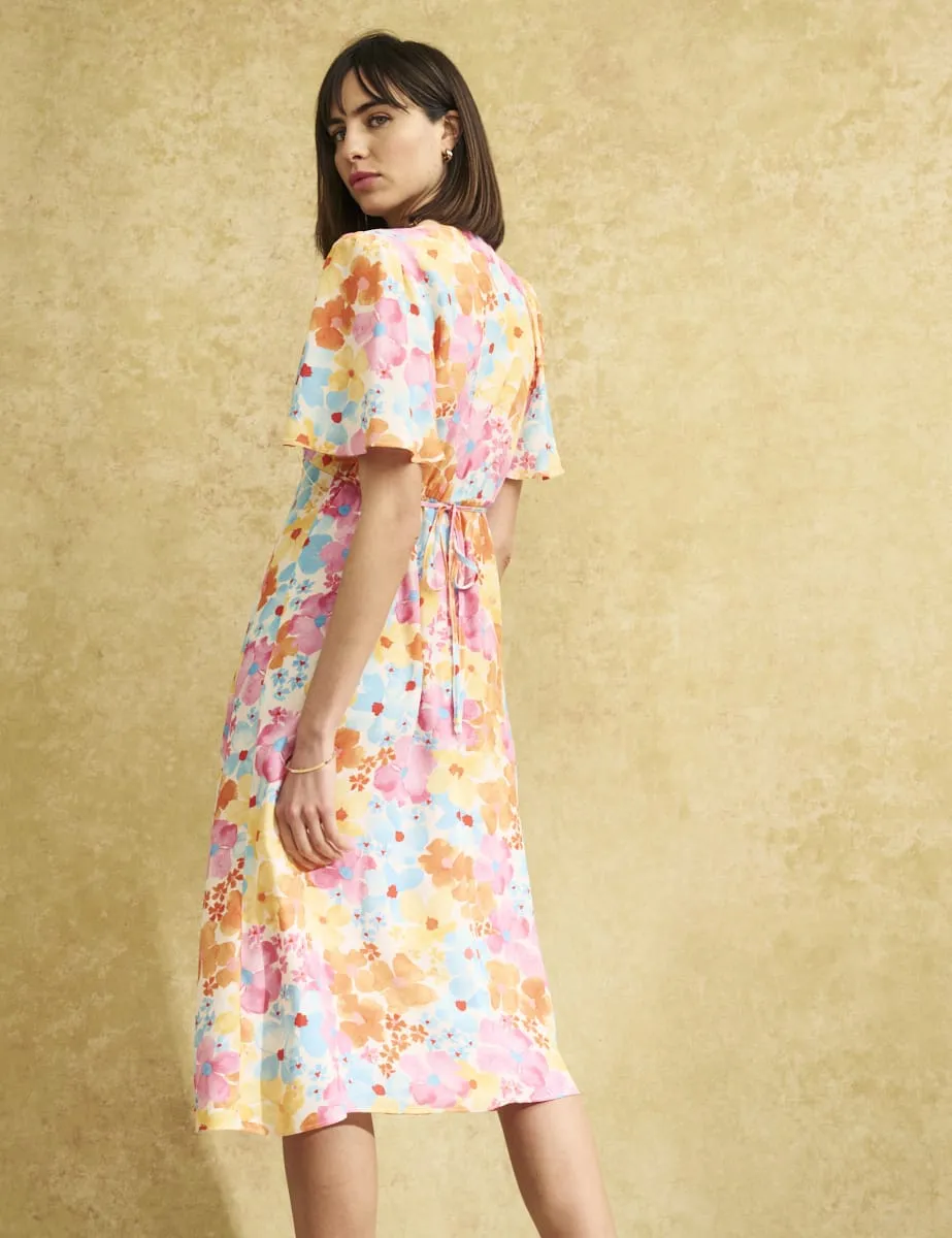 Pastel Floral Dee Dee Midi Dress sold by Nobody's Child product image thumbnail 4