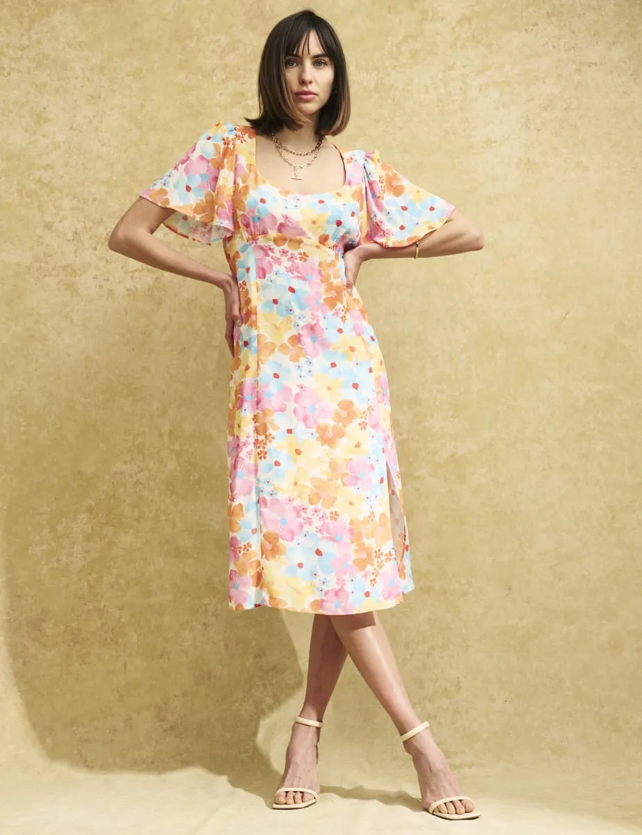 Pastel Floral Dee Dee Midi Dress sold by Nobody's Child