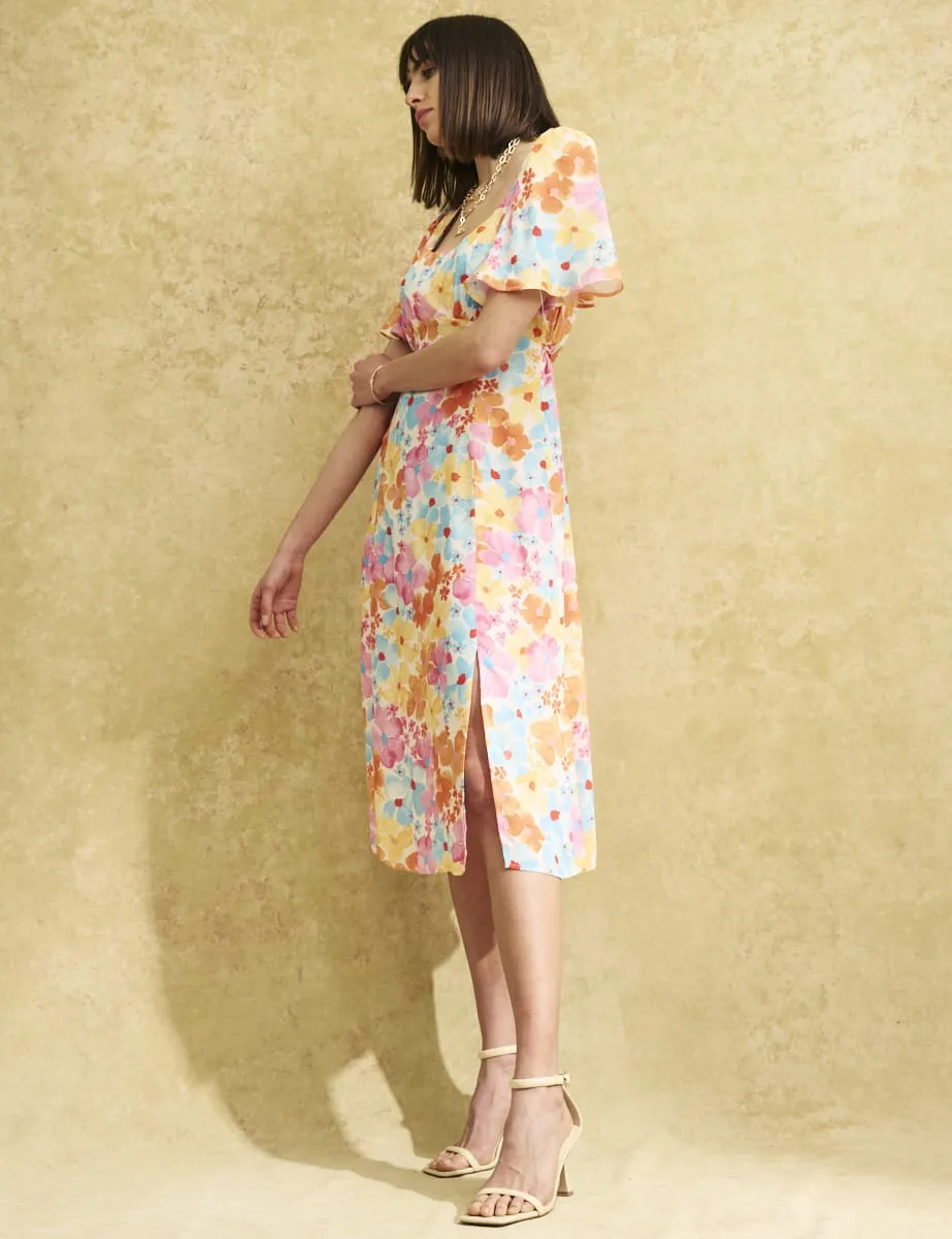 Pastel Floral Dee Dee Midi Dress sold by Nobody's Child product image thumbnail 3