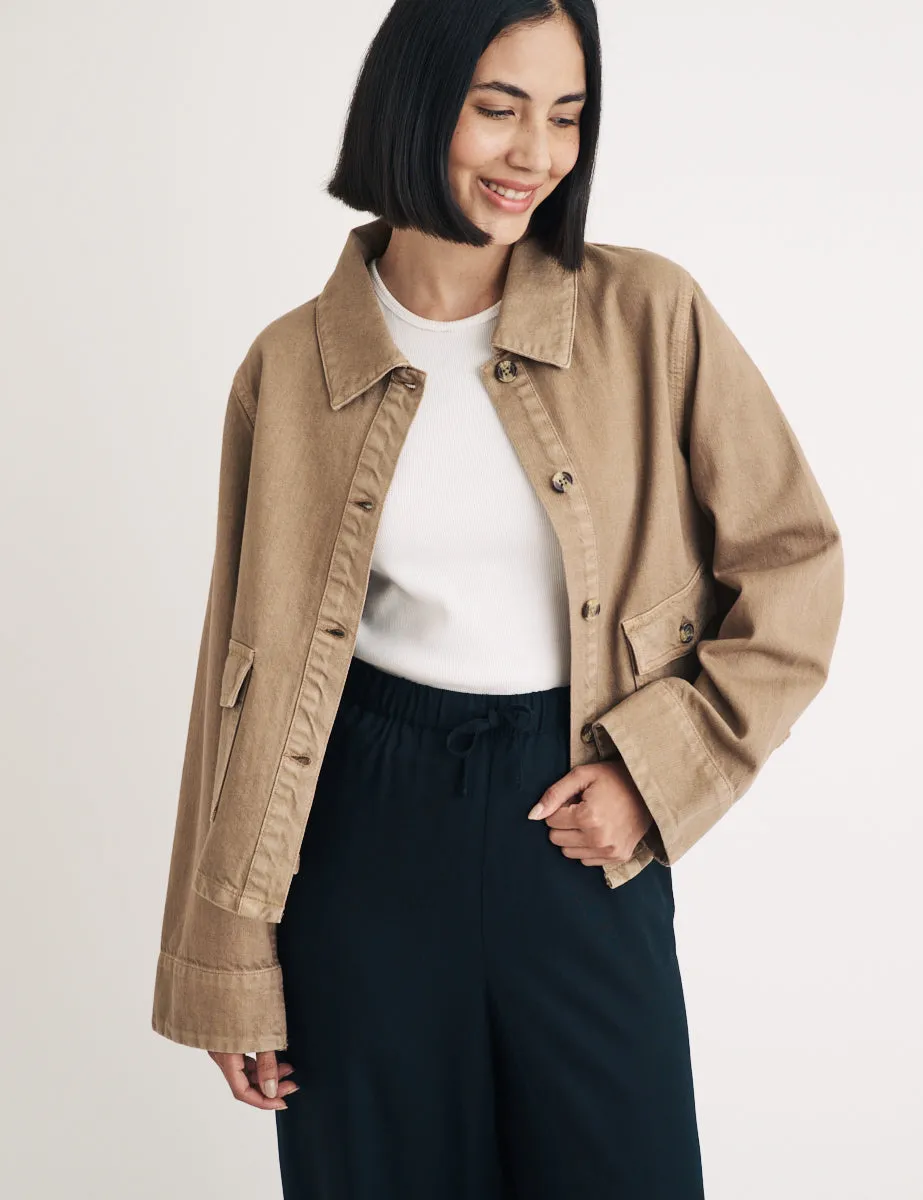 Beige Battersea Shirt Jacket sold by Nobody's Child product image thumbnail 3