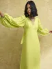 Fearne Cotton Lime Green Zendaya Midi Dress sold by Nobody's Child