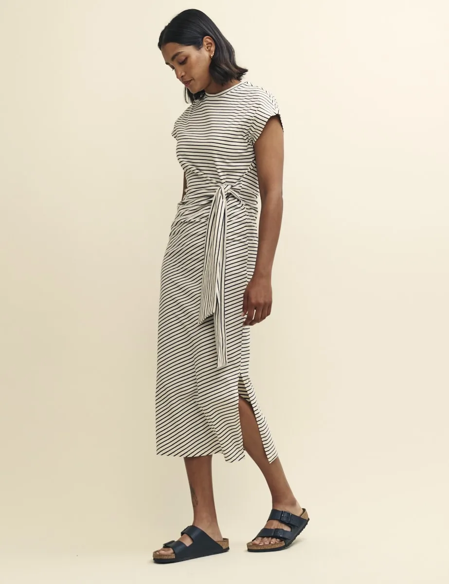 Cream Stripe Jersey Dakota Midi Dress sold by Nobody's Child product image thumbnail 3