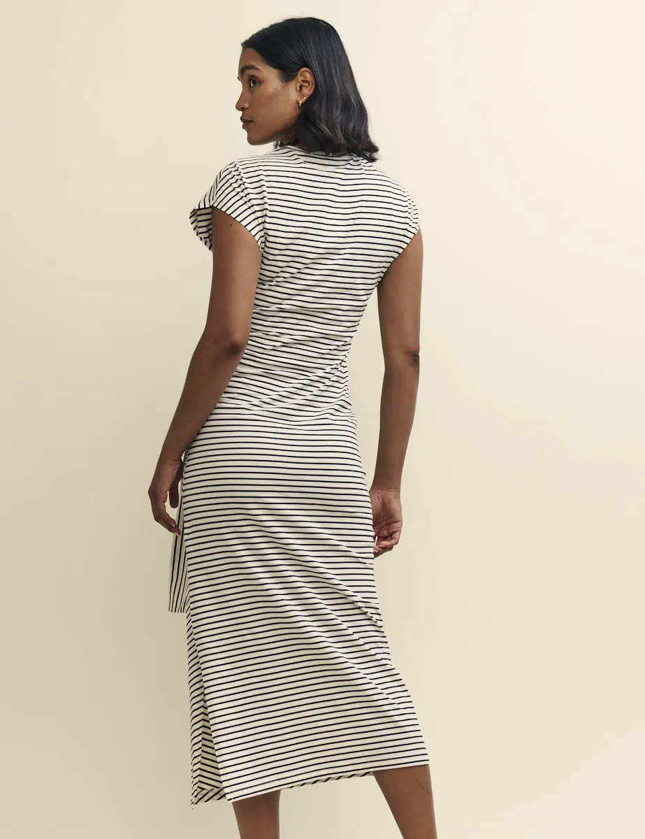Cream Stripe Jersey Dakota Midi Dress sold by Nobody's Child product image thumbnail 4