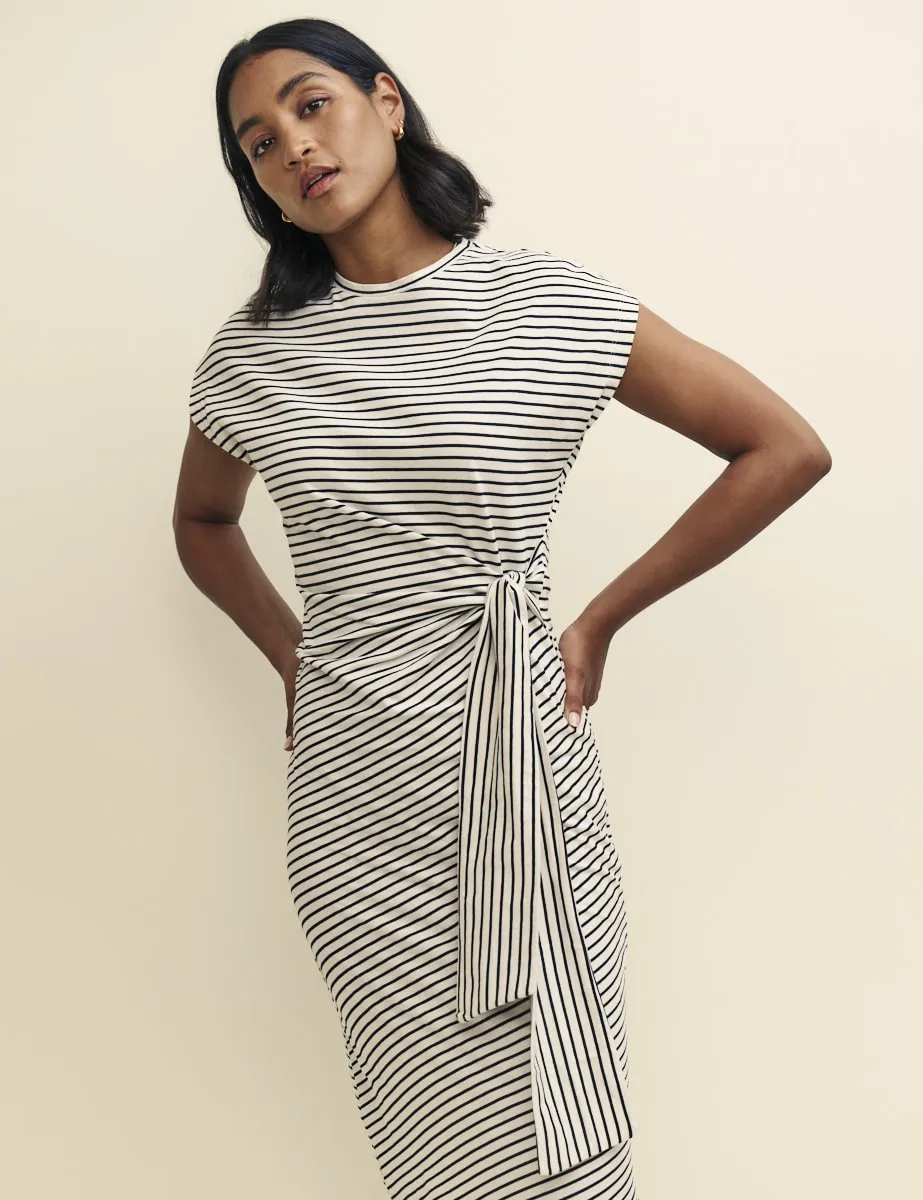 Cream Stripe Jersey Dakota Midi Dress sold by Nobody's Child product image thumbnail 2